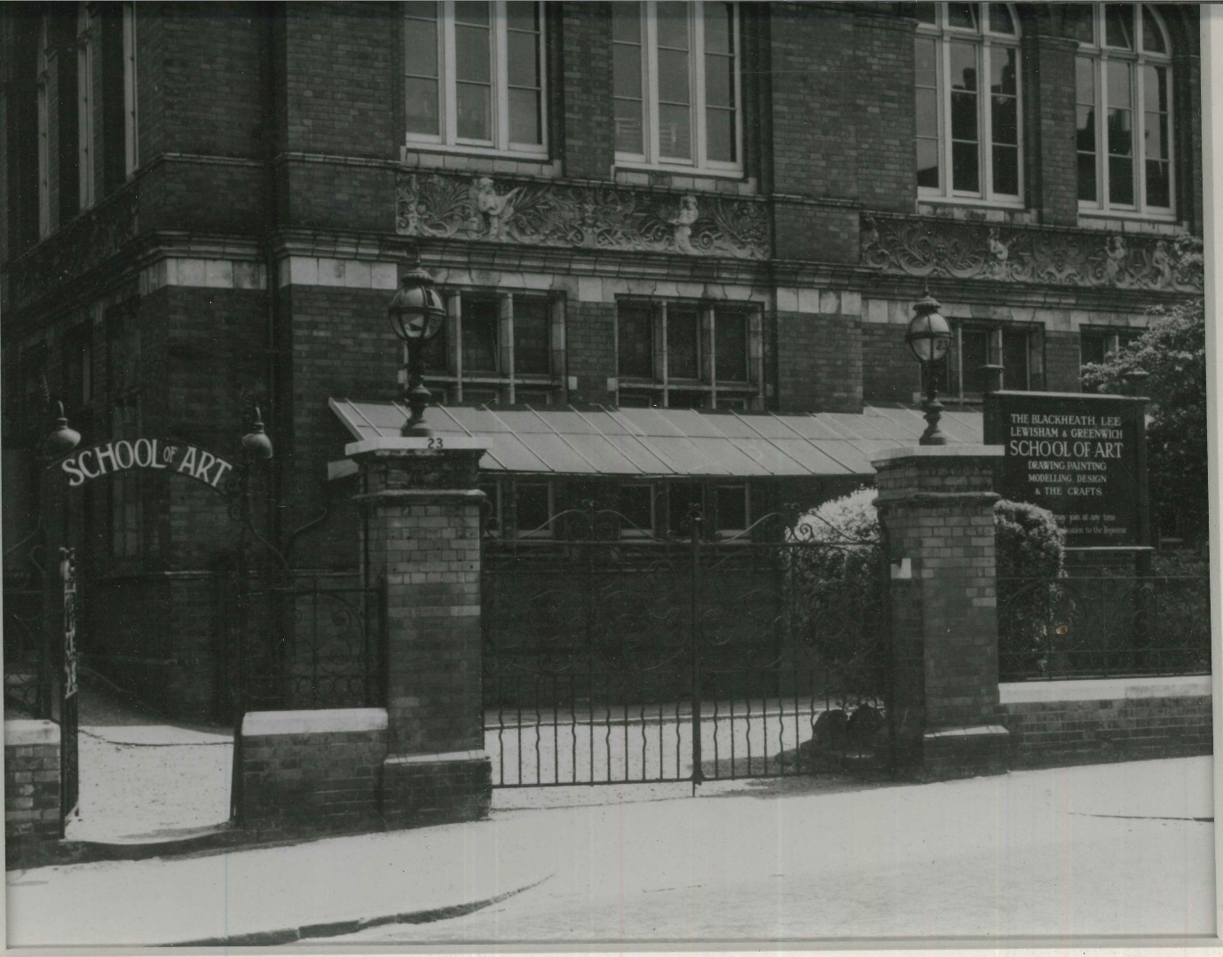 Entrance gate to the Blackheath School of Art, circa 1930s.