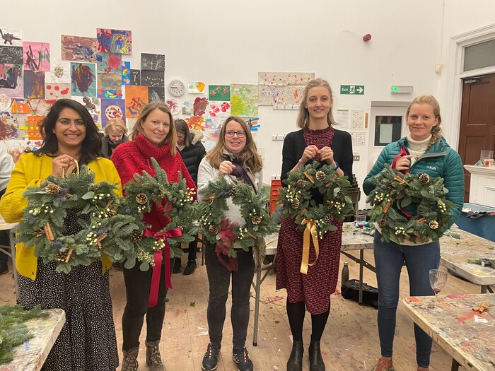 Wreath making friends