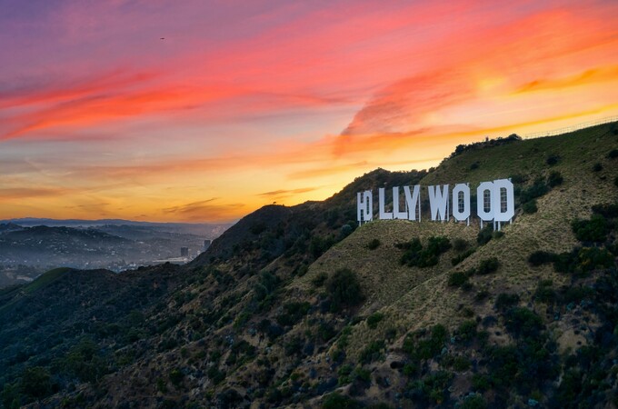 Hollywood Collage Drawing